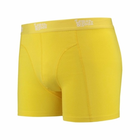 Lemon and Soda boxershorts 3-pak zwart en geel 2XL