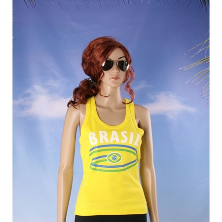 Yellow ladies singlet flag Brasil