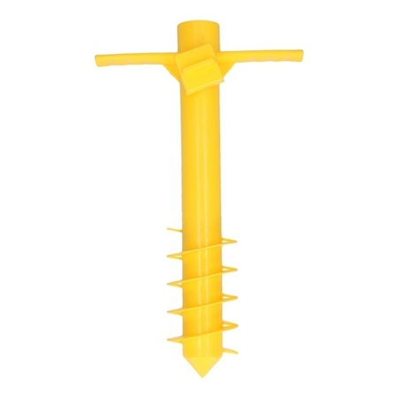 Yellow parasol holder for in the ground 40 cm