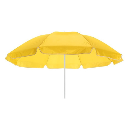 Gele strand parasol van polyester 145 cm