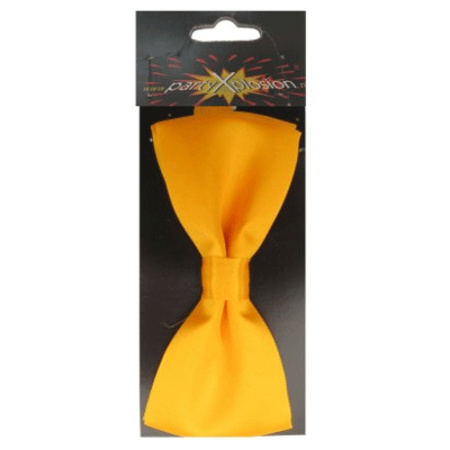 Yellow fancy dress bow tie 12 cm for women/men