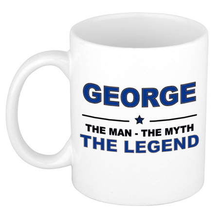 George The man, The myth the legend cadeau koffie mok / thee beker 300 ml