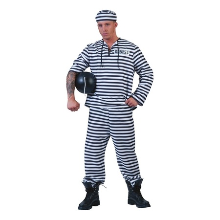 Gestreept gevangene kostuum