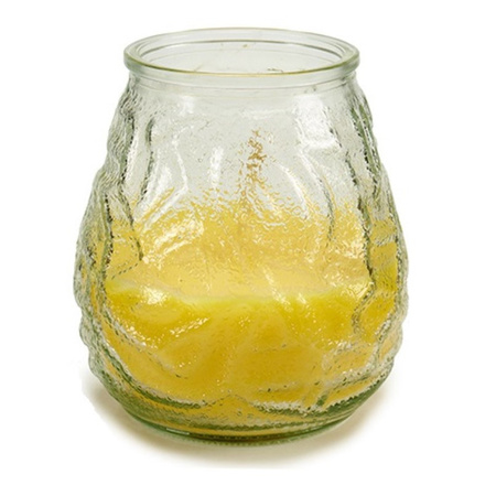 Geurkaars citronella - 2 x - in windlicht -  glas - 10 cm - citrusgeur