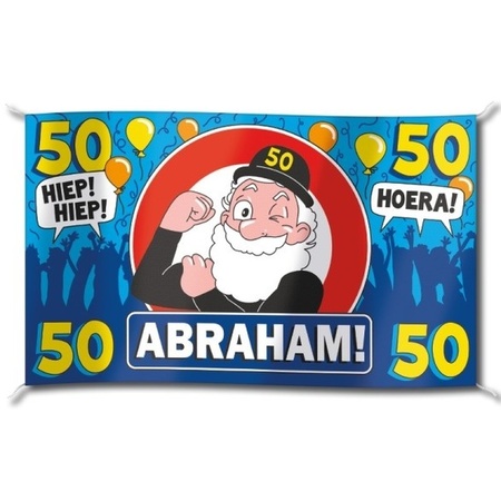 Gevelvlag verjaardag Abraham 100 x 150 cm