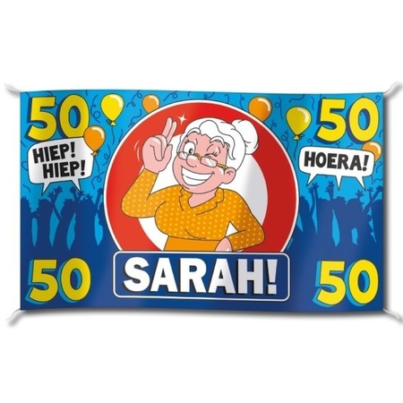 Gevelvlag verjaardag Sarah 100 x 150 cm