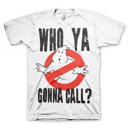 Ghostbuster Who ya gonna call verkleed t-shirt heren wit