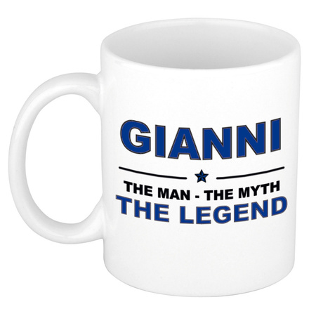 Gianni The man, The myth the legend cadeau koffie mok / thee beker 300 ml