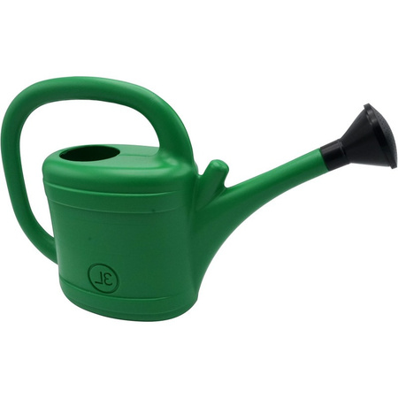 Watering can 3 liters green with brittle head
