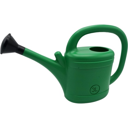 Watering can 3 liters green with brittle head