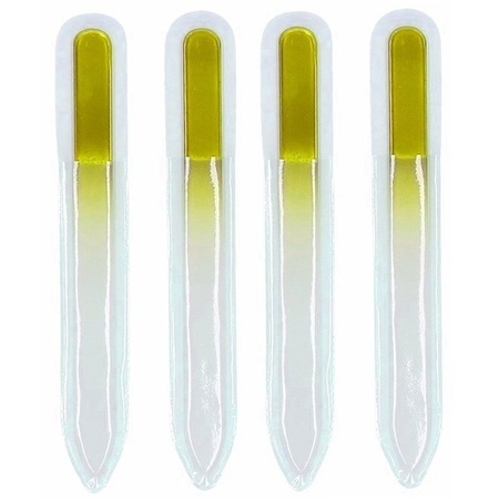 Glass nail file yellow 4 pieces