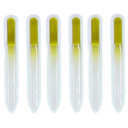 Glass nail file yellow 6 pieces