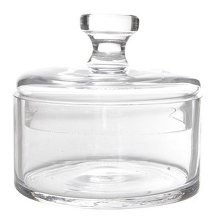 Glass peppernuts candy jar 13 x 12 cm with lid