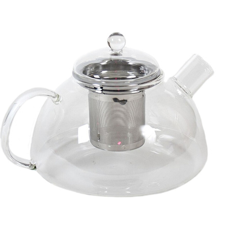 Glass teapot 1 liters with filter and 4x tea glasses