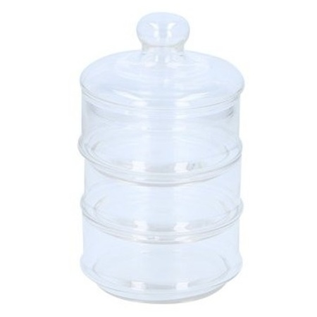 Glass stock jar 13 x 12 cm with lid