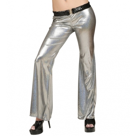 Shiny silver pants ladies