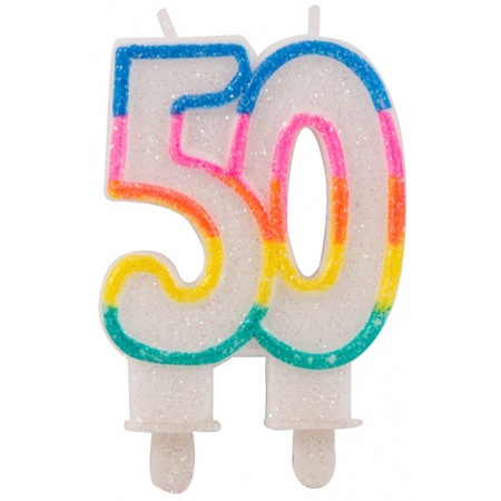 Glitter candle 50 years