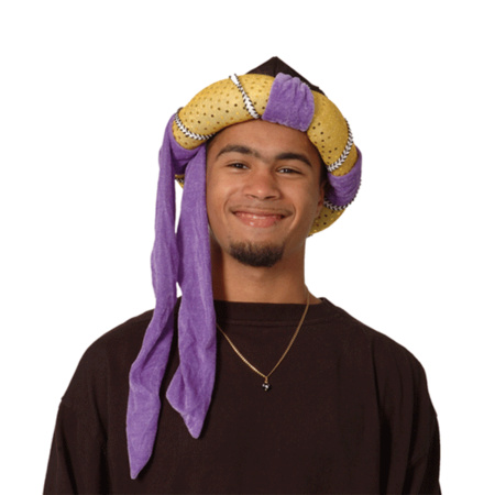 Gold with purple Sultan hat
