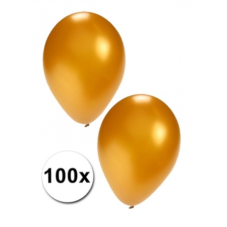 Gouden ballonnen 100 stuks