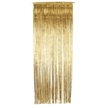 Folie curtain in gold 244 cm 3 pieces
