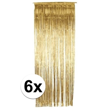 Folie curtain in gold 244 cm 6 pieces