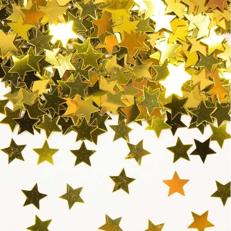 Gouden sterren confetti zakjes van 28 gram