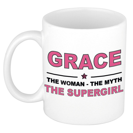 Grace The woman, The myth the supergirl cadeau koffie mok / thee beker 300 ml
