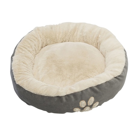 Grey dog basket/pillow round 58 cm