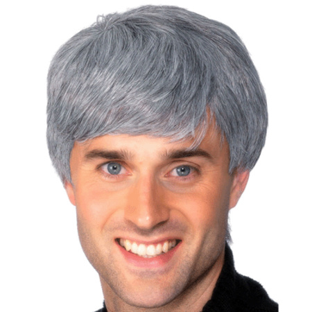 Grey wig for men