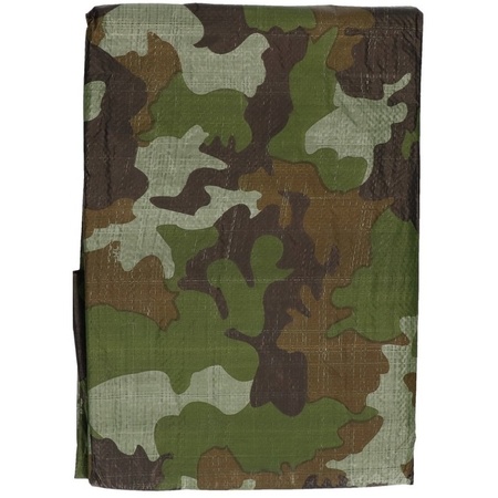 Groen camouflage afdekzeil / dekzeil 2 x 3 meter