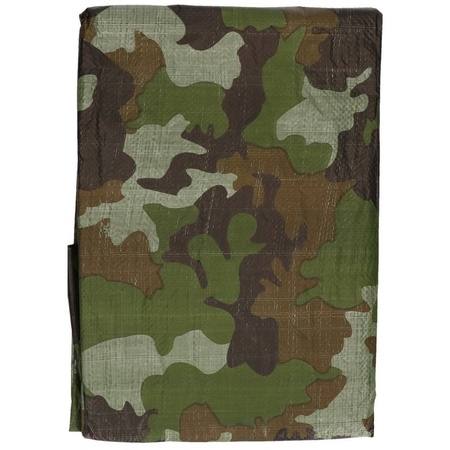 Groen camouflage afdekzeil / dekzeil 470 x 364 cm
