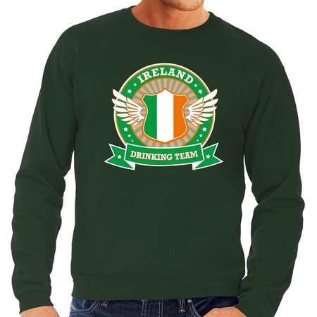 Groen Ireland drinking team sweater heren