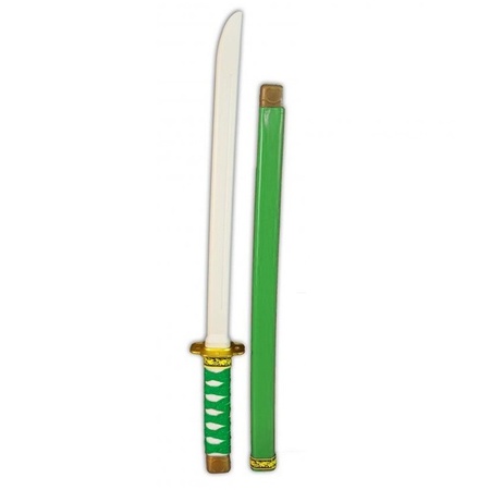 Green plastic ninja/ samurai sword  60 cm