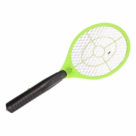 Green electric wasp/fly swatter