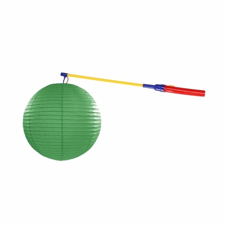 Green lantern 25 cm with lantern stick