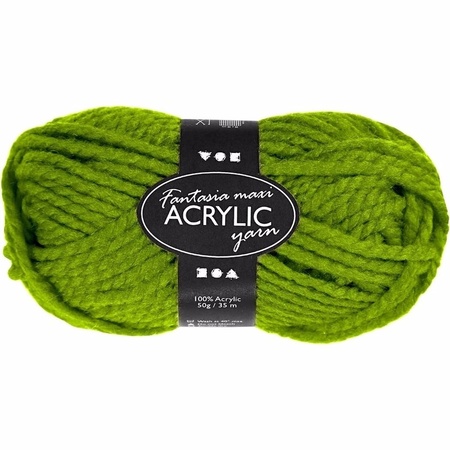 Green acrylic yarn 35 meter