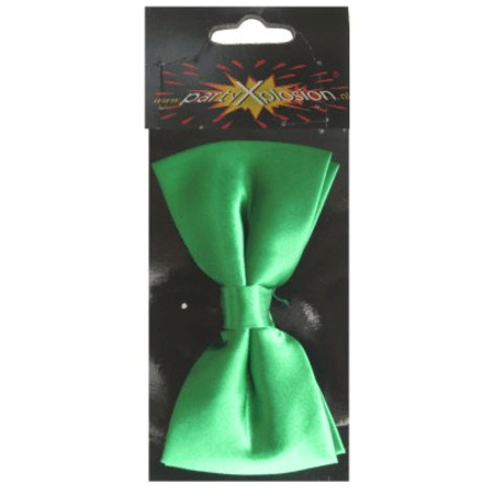 Groene verkleed vlinderstrikje 12 cm voor dames/heren