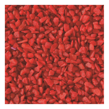 Grof decoratie zand/kiezels rood 500 gram