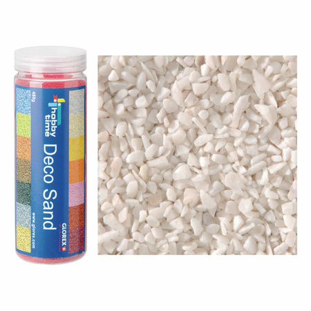 Grof decoratie zand/kiezels wit 500 gram