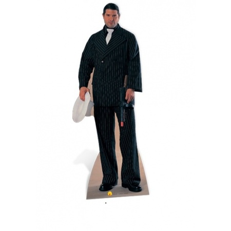 Star cut-out gangster in pinstripe suit