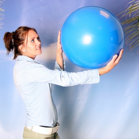 Grote ballon 65 cm blauw