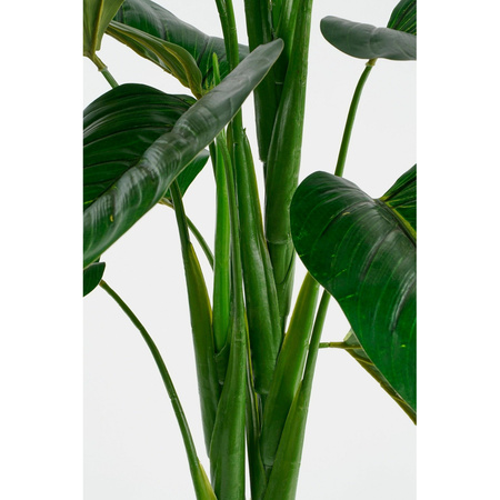 Green Philodendron artificial plant 100 cm in black pot