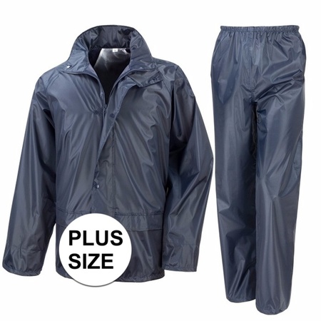 Big sizes navy All Weather rain suit for adults
