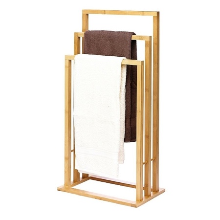 Handdoeken badkamer rek bamboe hout 42 x 81,5 cm