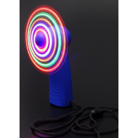 Hand fan colored with LED 11 cm