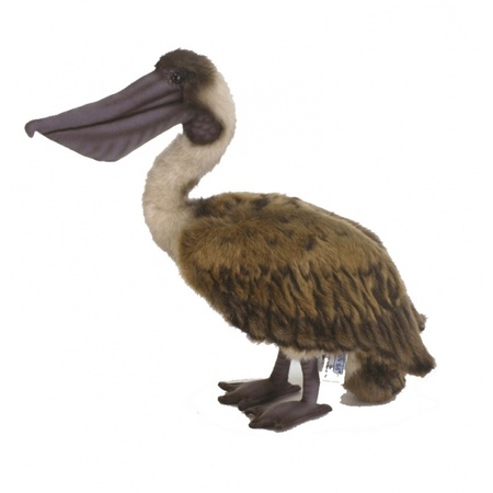 Plush brown pelican 38 cm