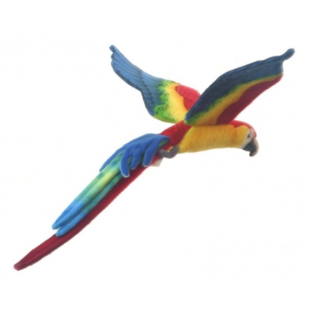 Flying plush parrot blue / yellow