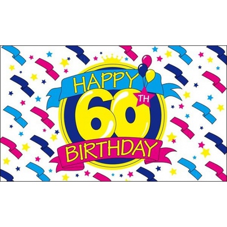 Happy Birthday vlag 60