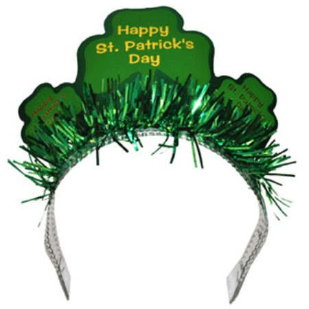 Happy St. Patricks day diadeem/haarband voor volwassenen