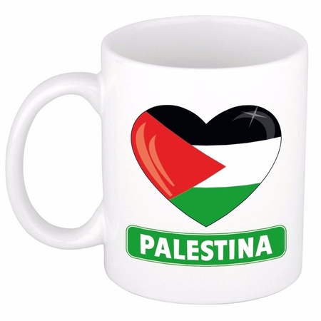 Heart flag Palestine mug 300 ml